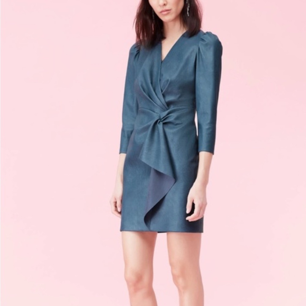 Rebecca Taylor Teal Long Sleeve Dress